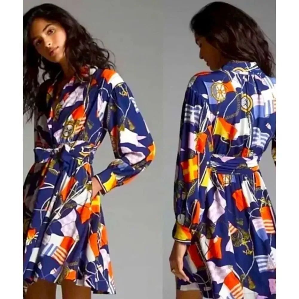 Anthropologie Maeve Nautica shirt dress size SP